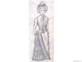 19th century woman pencil sketch